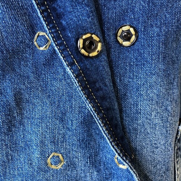 Vintage Y2K United Color of Benetton denim jacket blazer - Picture 12 of 16